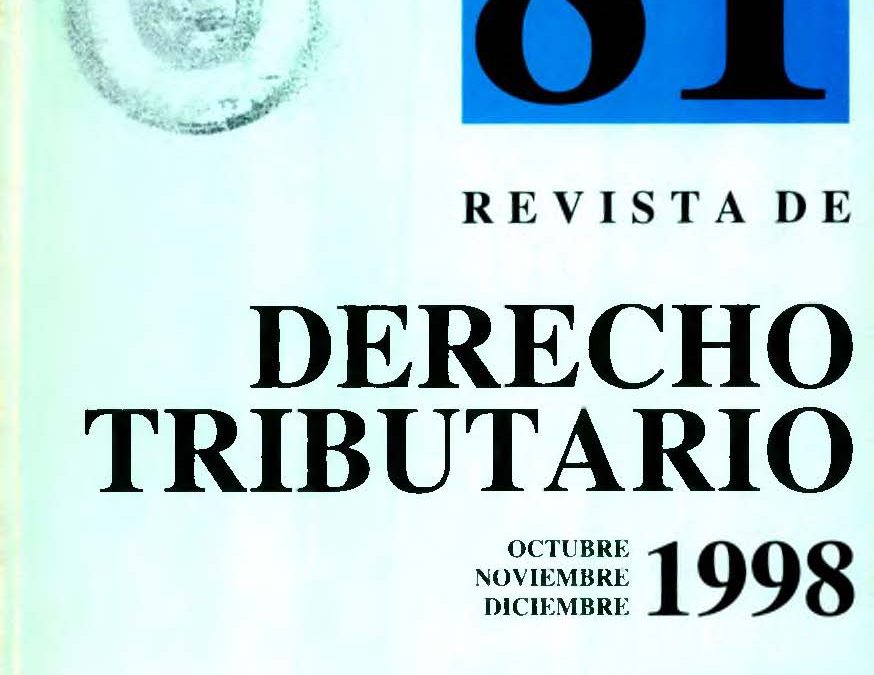 Revista de Derecho Tributario Nº 81 – 1998
