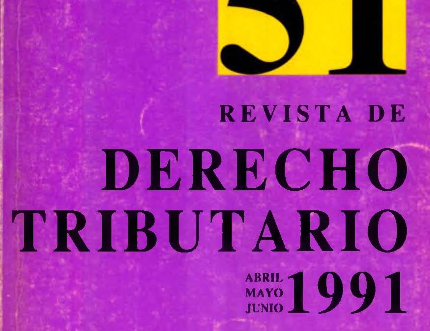 Revista de Derecho Tributario Nº 51 – 1991