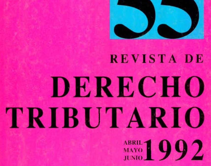Revista de Derecho Tributario Nº 55 – 1992