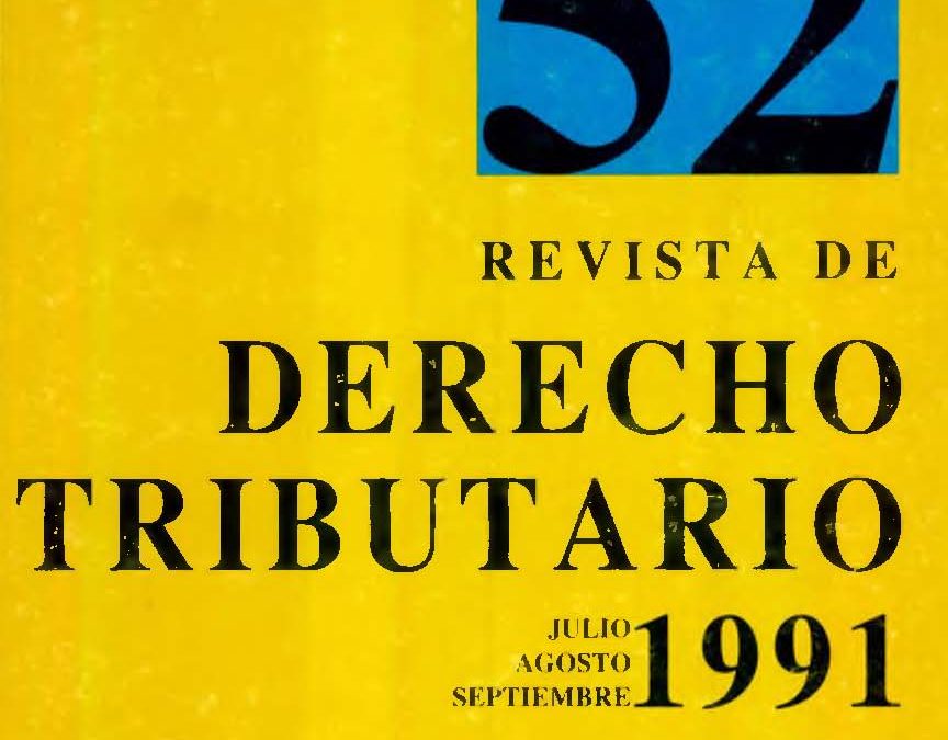 Revista de Derecho Tributario Nº 52 – 1991