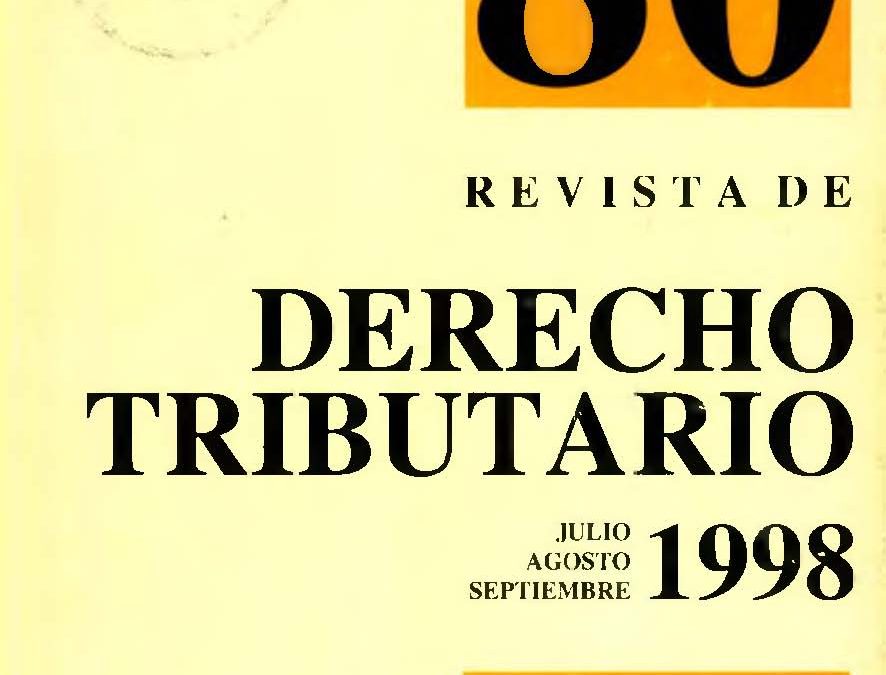 Revista de Derecho Tributario Nº 80 – 1998