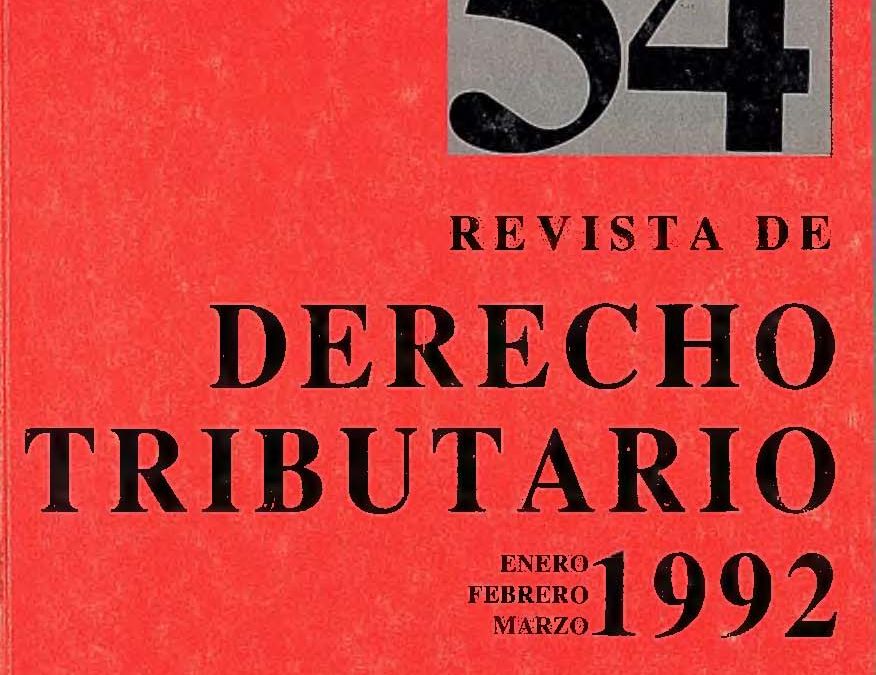 Revista de Derecho Tributario Nº 54 – 1992